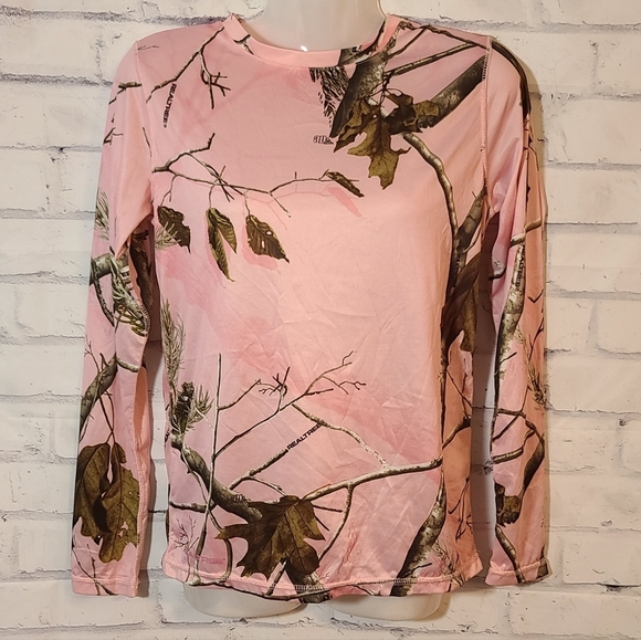 Realtree Pink Camo Long Sleeve Tee Small - Picture 1 of 3